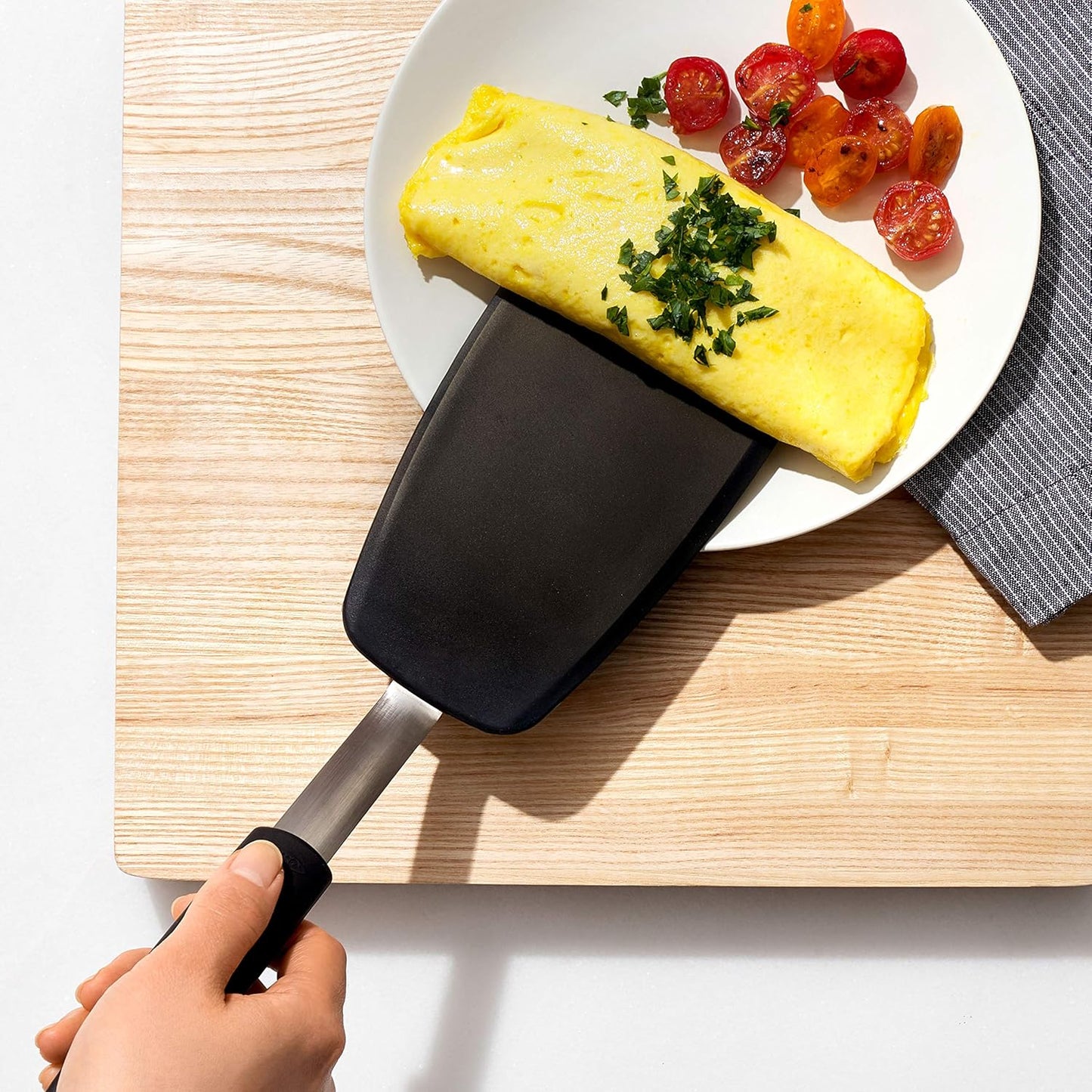 OXO Good Grips Large Silicone Flexible Turner & Good Grips Silicone Flexible Omelet Turner