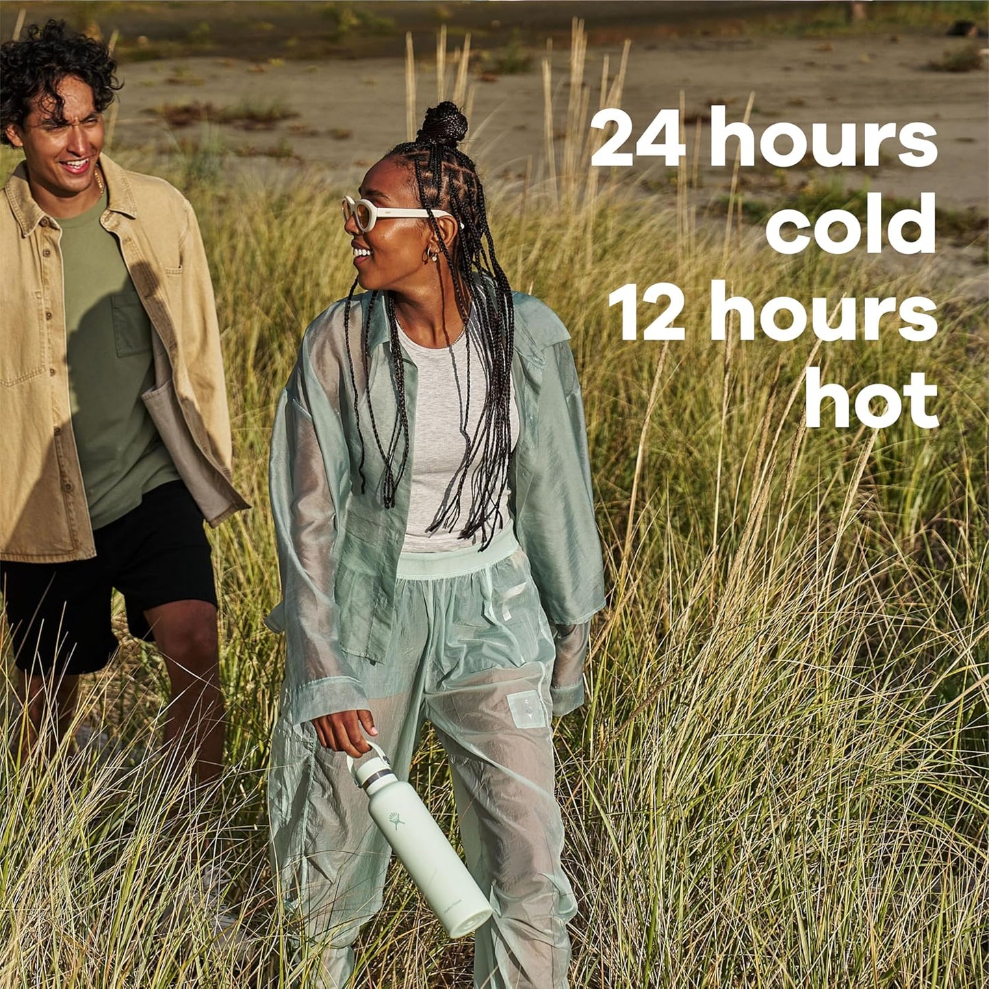 Hydro Flask Water Bottle - Insulated Stainless Steel - Non Spill, Leakproof in 21 Oz Reef Pink