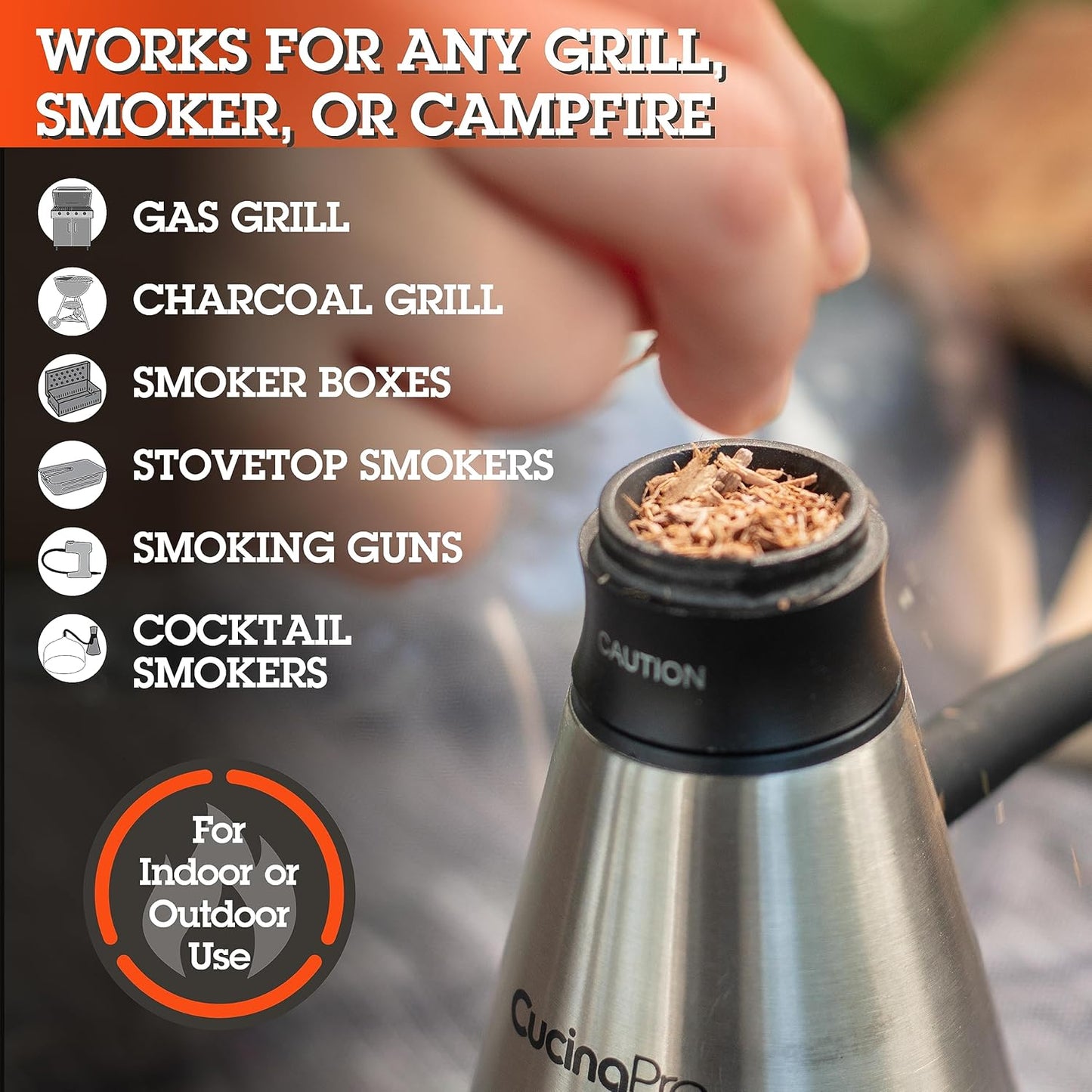 Camerons All Natural Extra Fine Hickory BBQ Wood Chips - 260 Cu. In. Bag, Approx 2 Pounds- Kiln Dried Sawdust Shavings for Cocktail Smoking Guns, Smokers, Smoke Boxes - Barbecue Grilling Gifts for Men