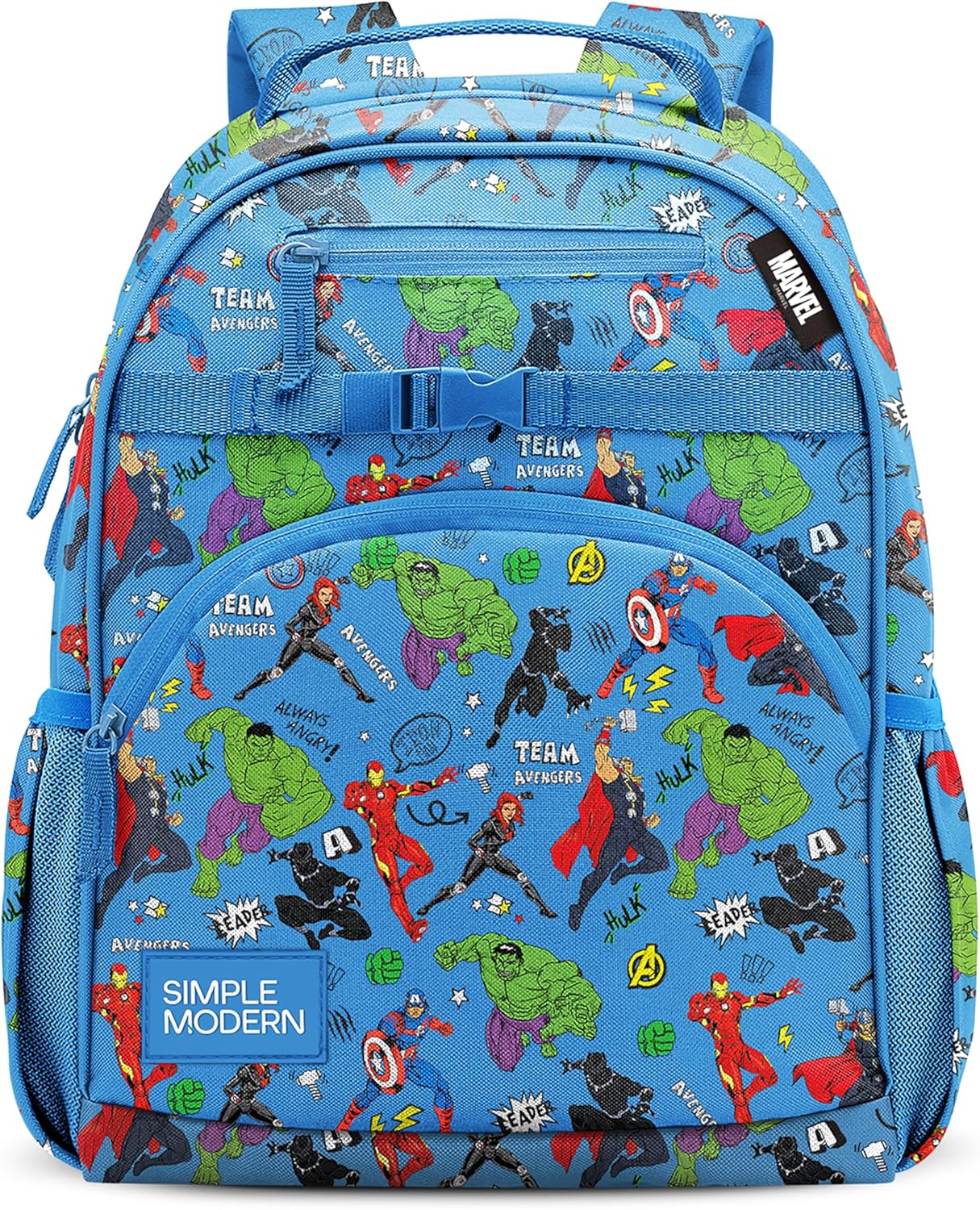 Simple Modern Medium Marvel Avengers Toddler Backpack for School Girls and Boys | Kindergarten Elementary Kids Backpack | Fletcher Collection | Kids - 15" tall | Avengers Heroes